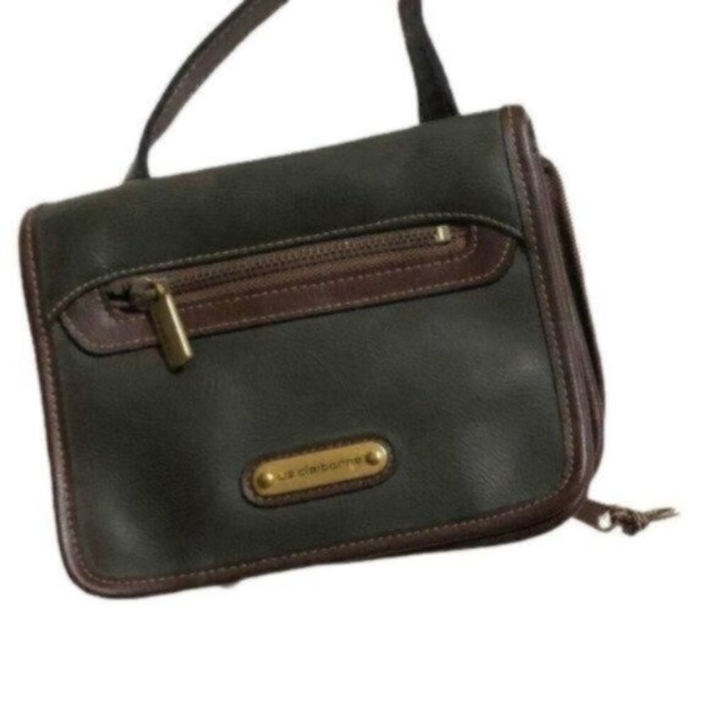 Liz Claiborne Vintage Dark Green Casual Everyday Crossbody Bag